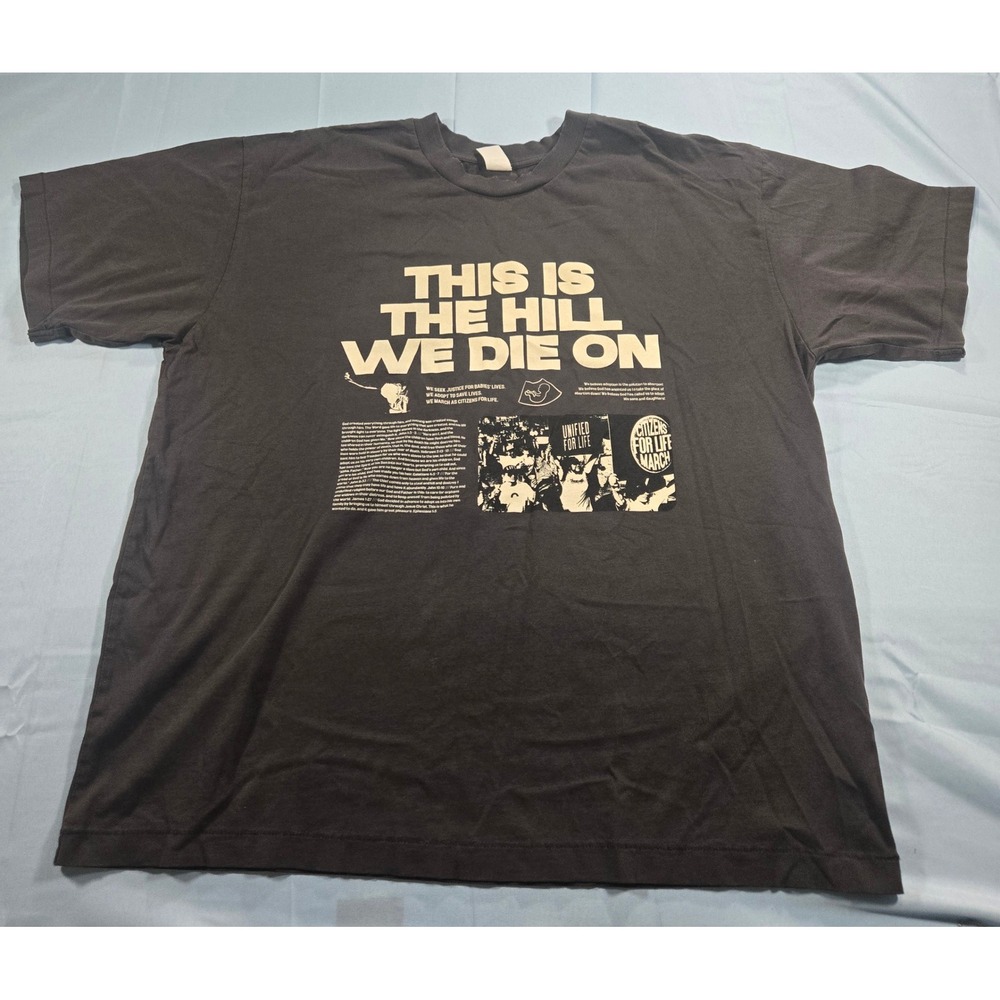 Elwood Mens Graphic T-Shirt Black This Is The Hill We Die On Life Large CT0001W